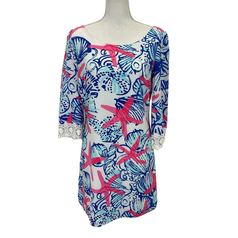 Lilly Pulitzer Starfish Harbor Tunic Dress Small Blue & Pink - Picture 2 of 16